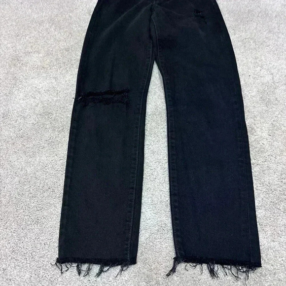 Levi’s Jeans Wedgie Black Distressed Pockets Women’s Size 25 - Picture 8 of 12